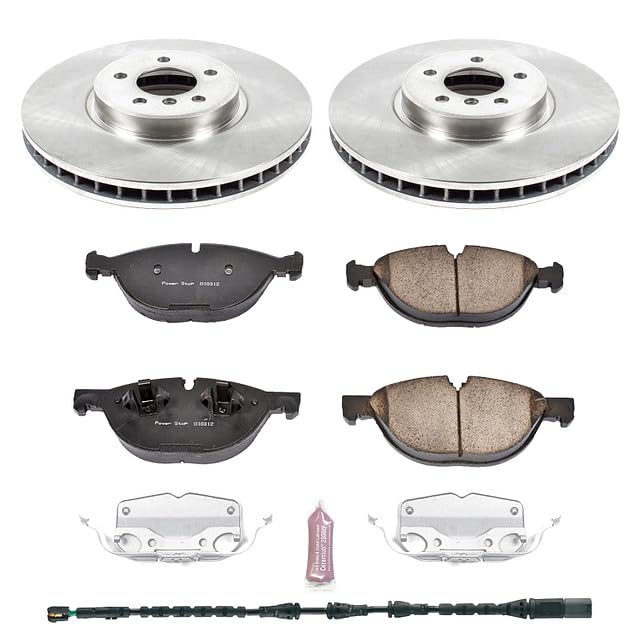Image of PowerStop Front Brake Kit for BMW X5 2011-18 | BMW X6 2011-19 - Z17 Ceramic Brake Pads & Disc Rotors Replacement, KOE6009