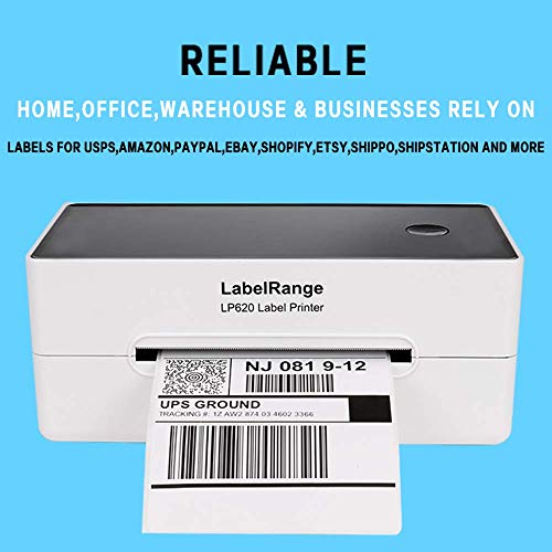 LabelRange 300DPI Thermal Label Printer,with Label Holder,Shipping Label Printer,Support Amazon eBay Paypal Shopify Etsy Shipstation and More On Windows&Mac