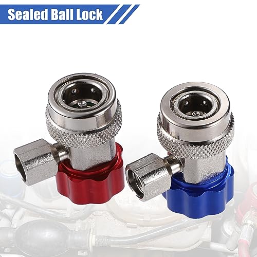 Set adaptadores r1234yf alta y baja presión con conexiones rápidas miniatura 7