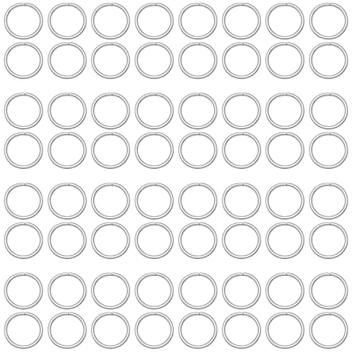 Jepeux 600Pcs 6mm Silver Open Jump Ring, Used for Key Chain, Jewelry Making, Necklace Maintenance and Earring Decoration DIY Process Open Jump Ring (600Pcs)