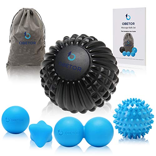 OBETOR Massage Ball Set for Deep Tissue Muscle Knots, Trigger Point Physical Therapy