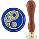 craspire Yin Yang Wachssiegelstempel Mandala Siegelwachsstempel Mandala 30 mm Retro Vintage Abnehmbarer Messingstempelkopf Mit Holzgriff Für Hochzeitseinladungen Halloween Weihnachten Thanksgiving