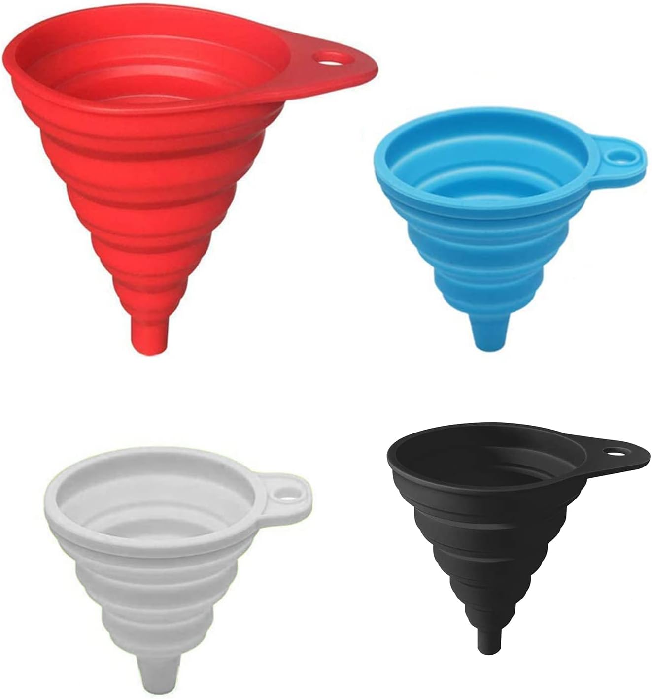 Silicon Funnel Set Collapsible Funnel Small to Large