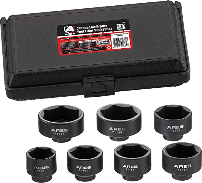 Low Profile Fuel Filter Socket Set Low Profile Design for Easy Access