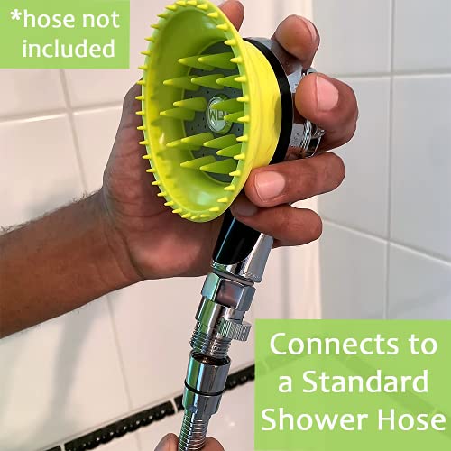 WD Escova de chuveiro portátil com interruptor liga/desliga e controle de pressão de água | Proteção