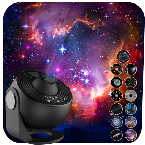 Galaxy Projector for Bedroom,13 in 1 Planetarium Star Projector with Solar System & Constellation,Ceiling Night Light with Timer,LED Space Galaxy Lamp Bedroom Room Decor for Adults Kids
