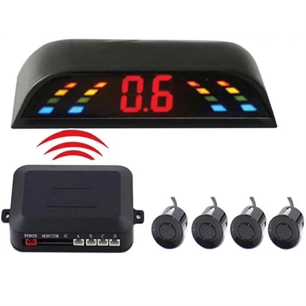 Kit sensori parcheggio Sensore di parcheggio per auto, display Parktronic per retromarcia, radar per, monitor con rilevatore 4 sensori da 22 mm