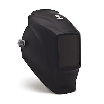 Miller 238497 Mp-10 Passive Welding Helmet - Durable Welding Helmet Non Auto Darkening - Welding Hood Protects Eyes, Neck and Face - Lightweight Welding Helmets For Men With 4 x 4 sq. in. Viewing Area