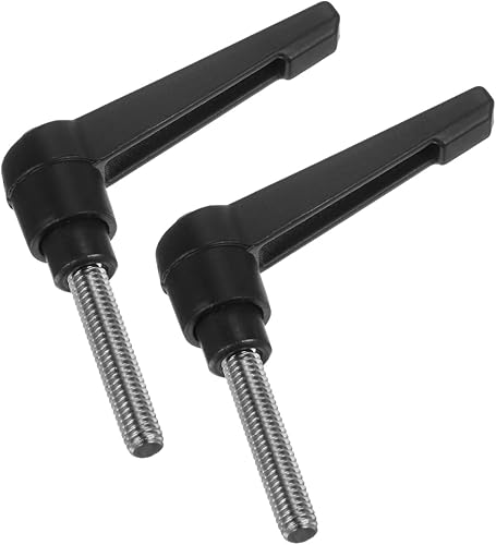 Miniatura 9 de uxcell 2 manijas de palanca de sujeción, M8 x 1.181 in 304 de acero inoxidable roscado macho, asas ajustables de bloqueo de trinquete de liberación