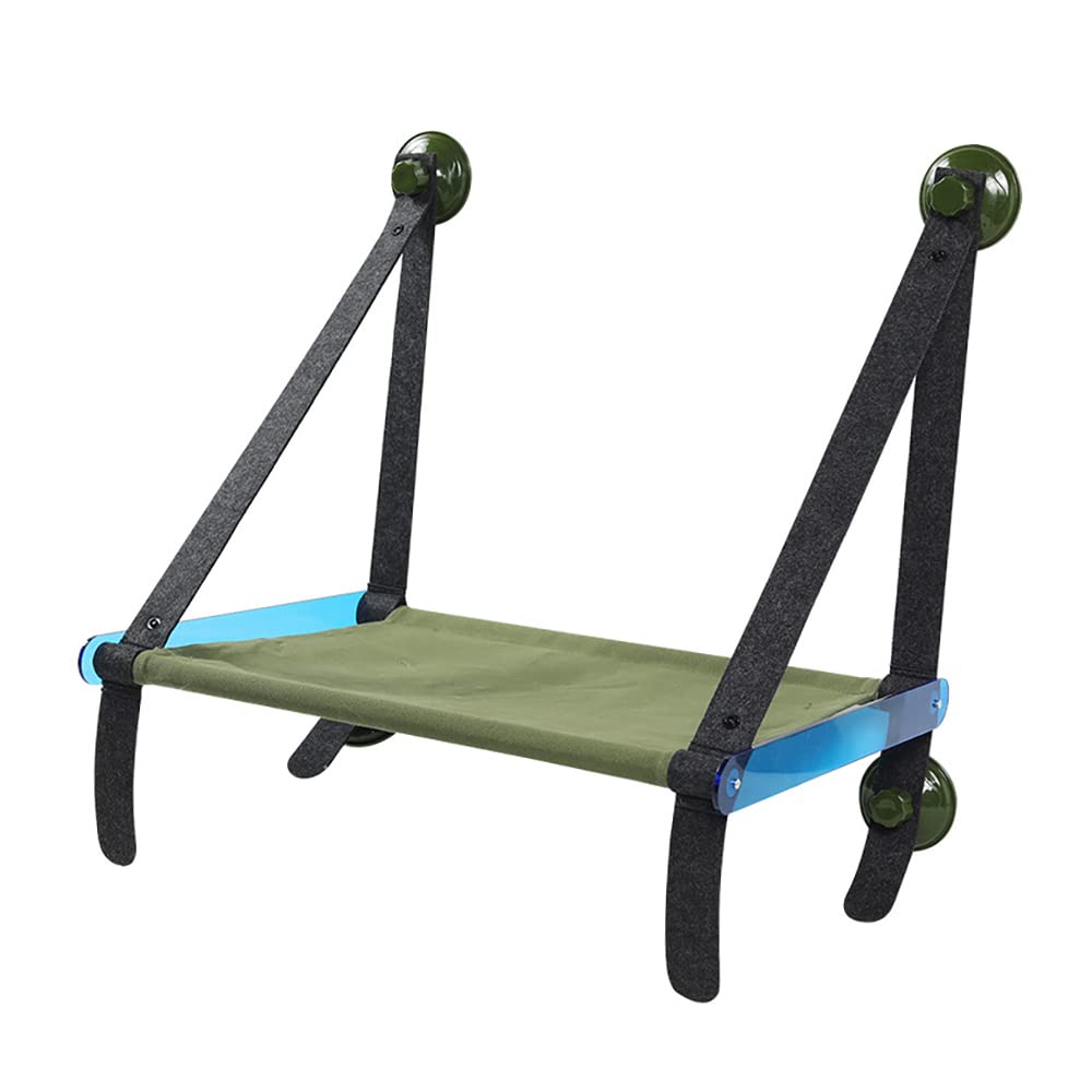 Cat Hammock Foldable Window Perch and Seat Bed Mounted with Strong Heave-Duty Suction Cups. Available in Two colours (Blue)