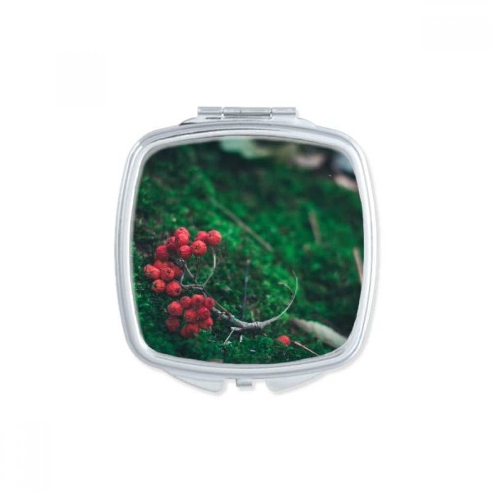 Miroir de poche compact motif paysage forestier pour retouches maquillage