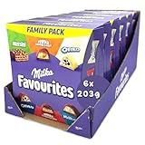 Milka Favourites Family Pack - bunte Mischung aus beliebten Milka Mini-Snacks - 6 x 203g