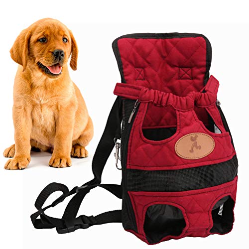 Bolsa de transporte portátil POPETPOP para animais de estimação, mochila de peito para cães e gatos,