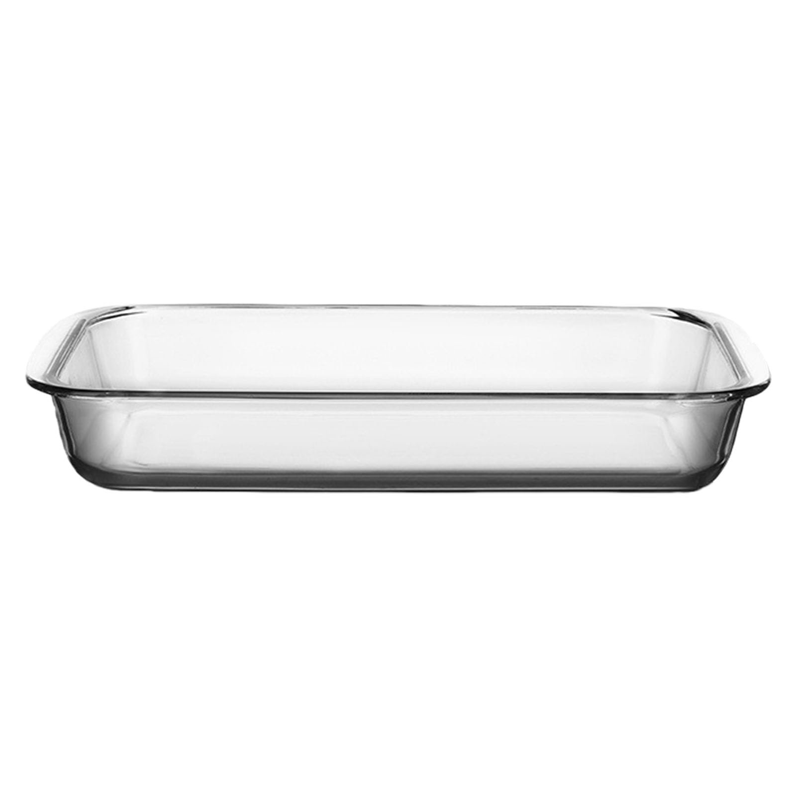 Pirofila rettangolare in vetro borosilicato, adatta al microonde, pentole da forno trasparente per cucinare, conservare alimenti, padella rettangolare in vetro trasparente, semplice