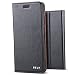 B BELK iPhone X Case, [Simple Retro Style] Handmade Soft Leather Flip Folio Slim Wallet Cover Case[Magnetic Closure][Credit Card Slot][TPU Bumper][Kickstand] For Apple iPhone X - Black