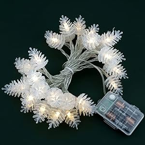 Pinecone String Lights with Battery Powered, 17.5 Feet 35 Count Pine Cones 8 Modes Battery Operated Decorative Fairy Light (Pinecone) Pinecone String Lights with Battery Powered 175 Feet 35 Count Pine Cones 8 Modes Battery Operated Decorative Fairy Light Pinecone