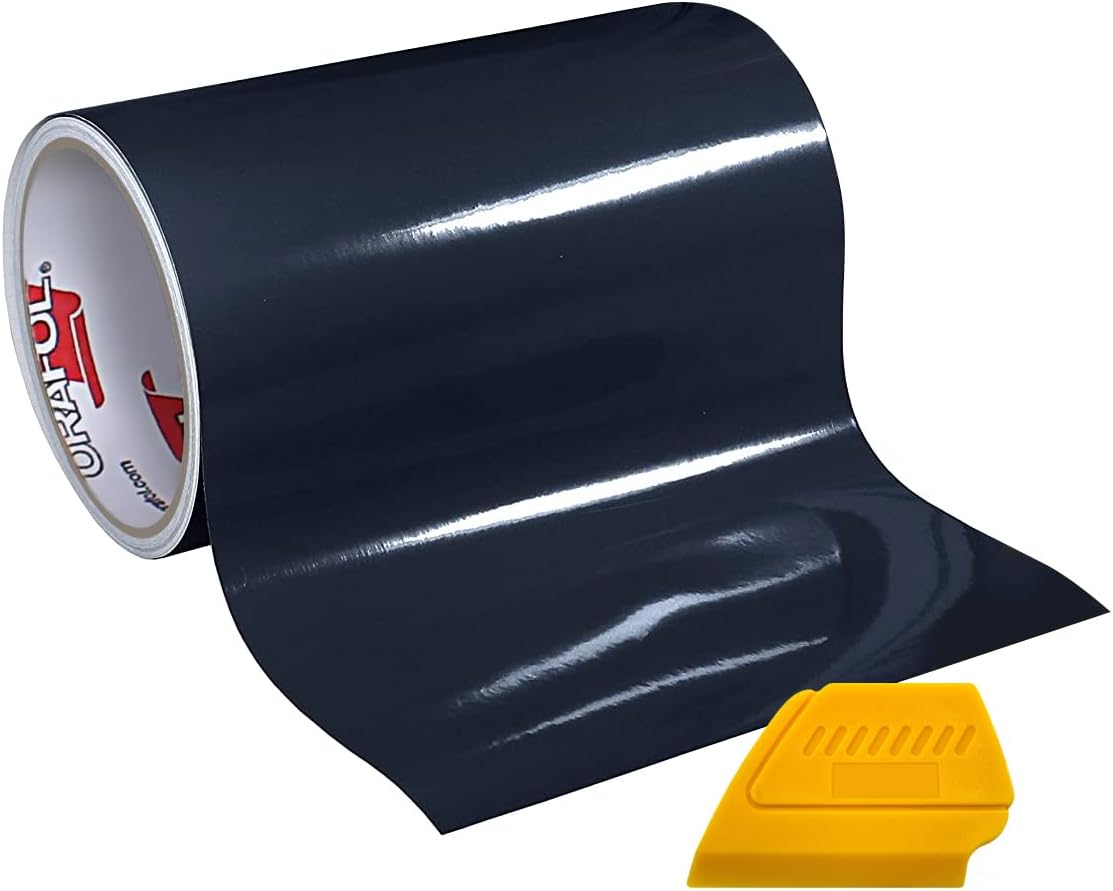 Oracal 751 Premium Long-Term Indoor & Outdoor Craft Vinyl 12in x 10ft Roll for Cutters and Plotters Including Hard Yellow Detailer Squeegee (Metallic Gold)