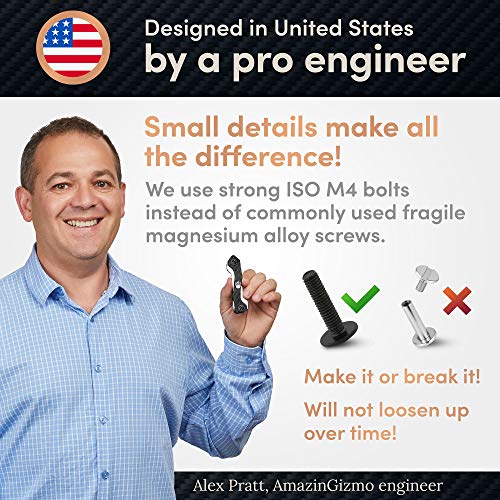 Amazingizmo Smart Key Holder & Key Organizer Keychain - House & Car Compact Black Multi Key Chain With Pocket Clip & Carabiner - Up To 12 Folding Keys & More #TOP3