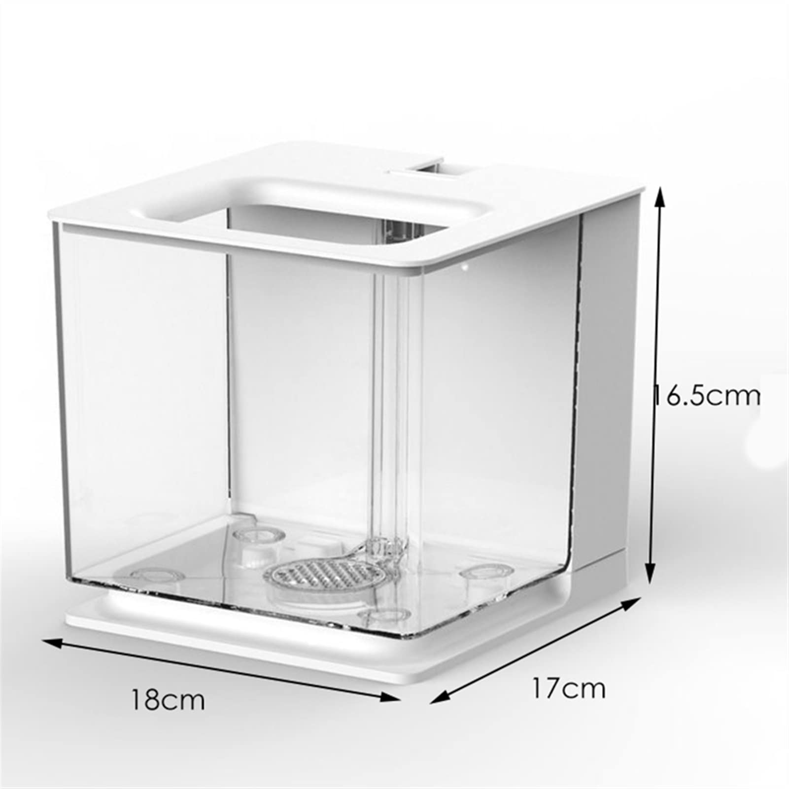HASMI Aquarium Betta Aquarium Aquarium-Fischtank Leicht zu ändern Aquarien (Color : Wit)