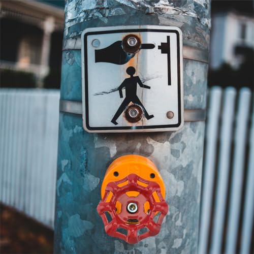 jojofuny 2 Stück 7mm Absperrventil Schiebergriff Ersatzventilgriff Ventil-Ersatzradgriff Wasserhahn Griff Absperrgriff Handrad Metall für Haushalt Hardware Schrägsitzventile rot