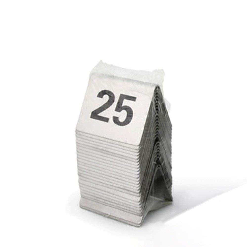 GTHTUHFD Table Numbers, 1-25/50/100 Stainless Steel Table Number Cards Restaurant Cbar Seating Table Numbers Wbirthday Marriage Anniversary Events Party Supplies/1 To 50,1 to 25