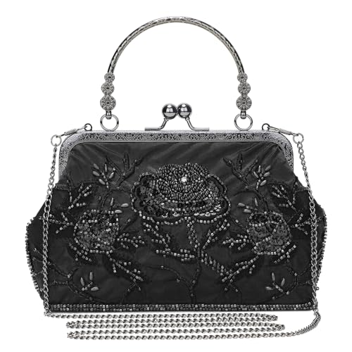 Image of UBORSE 1920s Vintage Clutch Purse Beaded Evening Bag for Women Formal Bridal Sequin Handbag Clutch for Wedding /Prom /Cocktail | 1920s