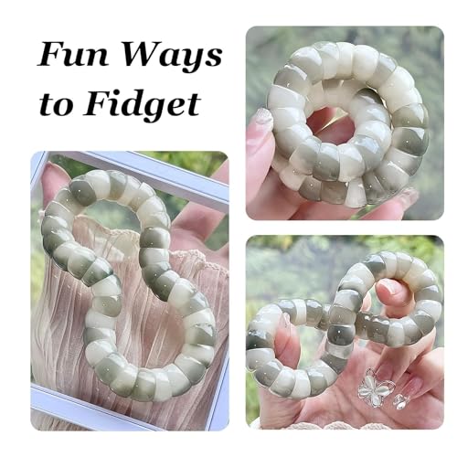 Image of Long tiantian Bodhi Fidget Bracelet for Women Natural Mudi Bodhi Seed Stretch Bracelets Protection Healing Jewelry Anxiety Relief Items