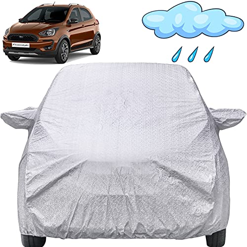 Image of Autofact Waterproof Car Body Cover Compatible with Ford Freestyle 2015 to 2021 with Mirror Pockets (Shinning Silver)