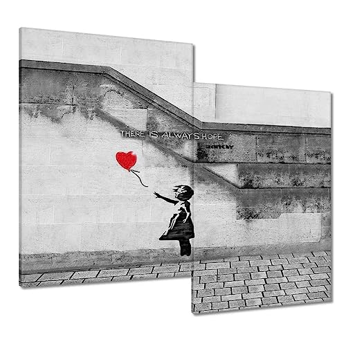 Tableau Banksy There is always hope art mural salon 80x70