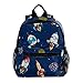 Sac à dos pour enfants d'âge préscolaire avec sangle de poitrine Noir/bleu Blue Spaceship Asteroid Star 25.4x10x30 CM/10x4x12 in