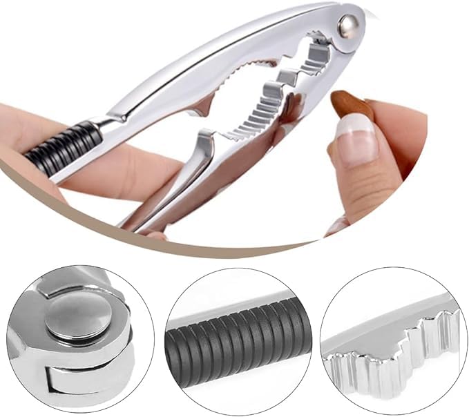 YunZCHENSH Nutcracker Stainless Steel Walnut Opener Tool Heavy Duty with Non-Slip Handle Walnut Cracker for Walnut All Sorts of Nuts Shell Seafood - Image 2