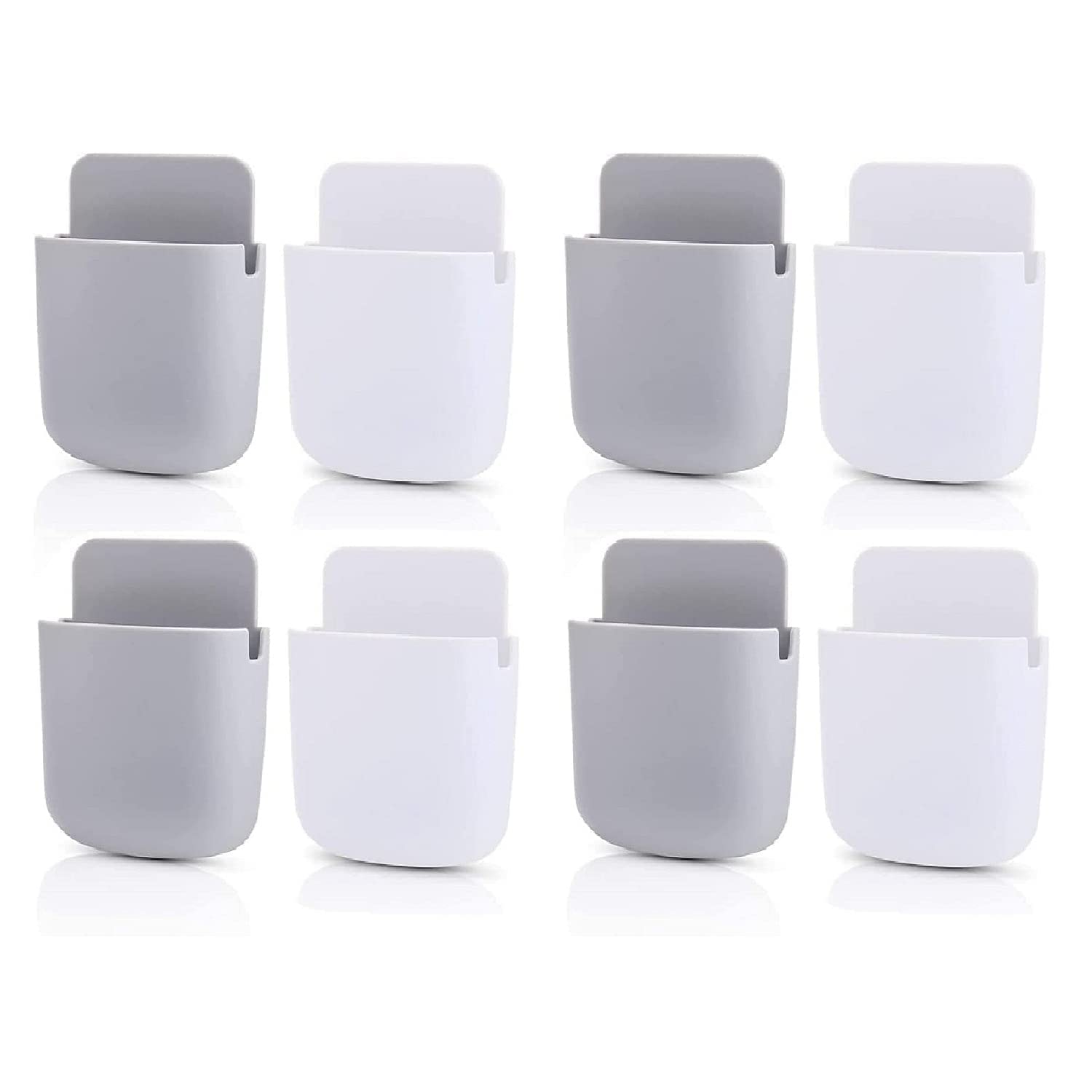 Kylex 8 Pc Multipurpose Mobile Holder for Home,Wall Mount Phone Holder & Charging Remote Storage Organizer Case for Mobile,Phone Stand,Stationary Rack,Toothbrush for Home & Office(White & Black) (B0BBGQ56F7) Amazon Price History, Amazon Price Tracker