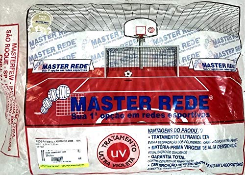 Rede Futebol de Campo Fio 4 mm Nylon Master Rede - 1 Par
