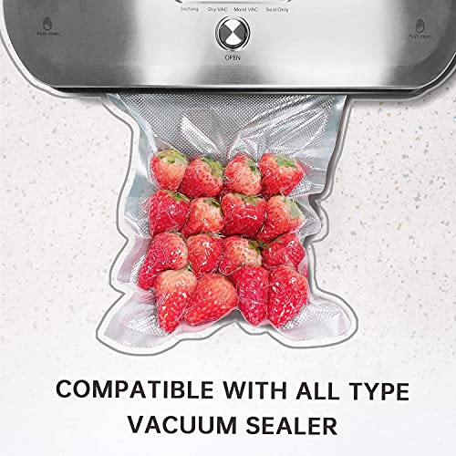Kitchenfun Vacuum Sealer Bags Rolls:11"X 50'&8"X 50' Vacuum Sealer Bags (Total 100 Feet)| Bpa Free Vacuum Sealer Rolls| Freezer Safe Vacuum Seal Bags| Compatible With All Type Vacuum Sealer Machine #TOP5