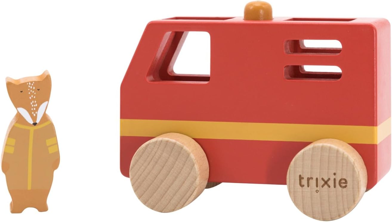 Trixie Wooden Animals Fire Engine Small