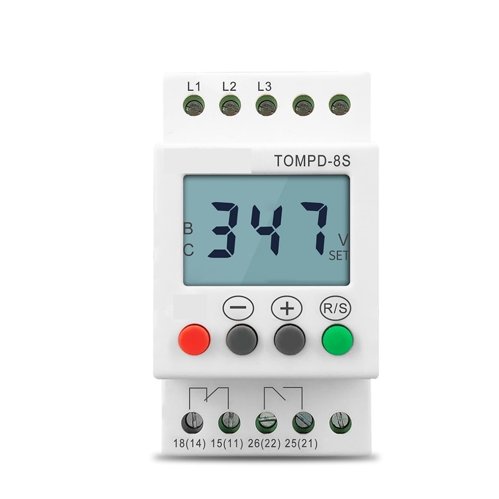 Relais de surveillance triphasé réglable avec protection surtension intégrée - 5