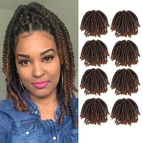 Darling Spring Twist 8X Crochet Hair Extensions (4 Packs, 2 Per Pack), Bomb Twist, Natural And Soft Texture, Afro Curly 2X Per Pack, 24 Inch, 1/30 #TOP3