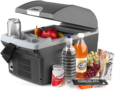 Wagan EL6214 Personal Thermoelectric Cooler/Warmer, 14 Liter Capacity, Portable Electric Car Cooler with 12/24V DC, 12V Small Fridge for Car, RV, and Camping Use, UL Listed