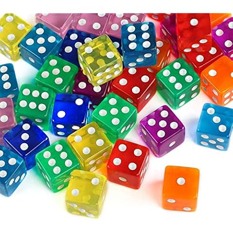 Juego de Dados Translúcidos GWHOLE 40 Piezas 16mm Cover