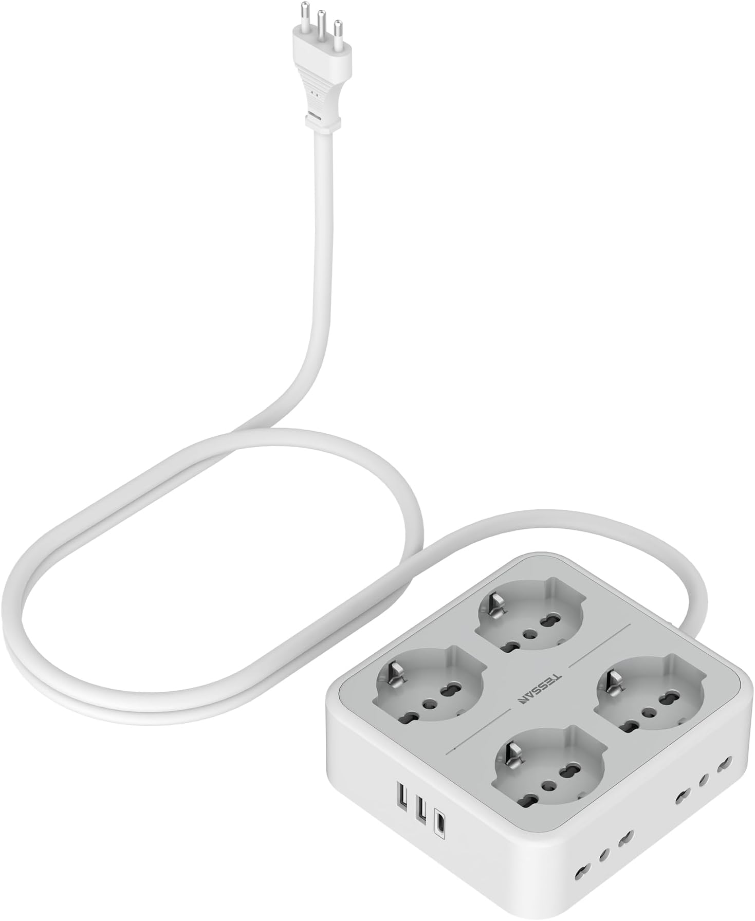 Belkin BSV103vf Ciabatta Con 1 Presa E 2 Porte USB + Cavo Micro-USB MIXIT Da 2m – Protezione Sovracorrenti Garanzia 15.000€