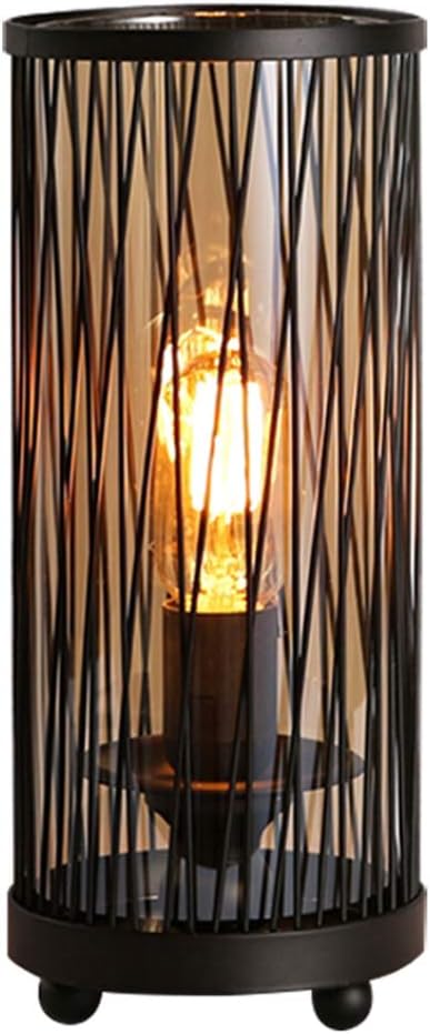 Hsyile KU300119 Retro Industrial Table Lamp, Creative Bedroom Bedside Lamp Personality Bar Cafe Desk Lamp