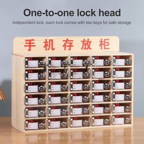 Telefono cellulare a parete in legno per scuole - Soluzione sicura per la gestione dei dispositivi e la sicurezza multi-slot per l'elettronica degli studenti