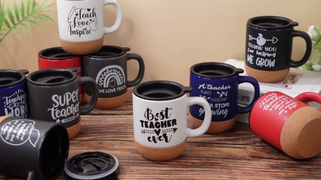 Amazon.com: Didaey 10 Pcs Teacher Appreciation Gifts Teacher Mugs Bulk 12  oz Ceramic Coffee Cups with Lid and Cork Base End of the Year Teachers  Gifts Thank You Mugs for Women Men(Art