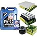 Produktbild QR-PARTS 69367290 Filter Set Inspektionspaket 5 Liter Liqui Moly Motoröl Longtime High Tech 5W-30 MANN-FILTER Innenraumfilter Luftfilter Ölfilter
