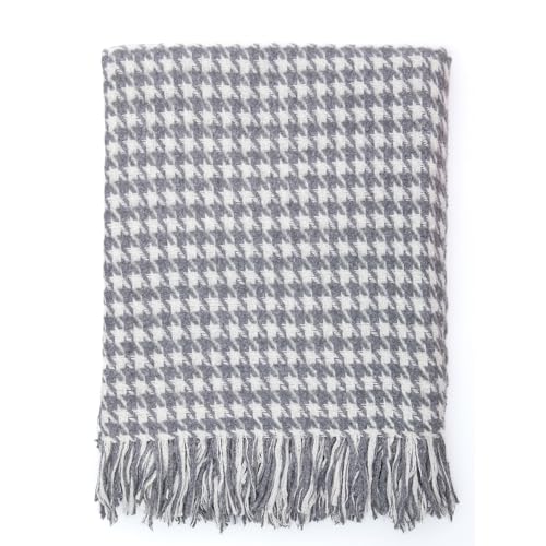 Trimita B35 Houndstooth Throw Blanket | 51 X 67 Inches | Warm And Soft Blanket For Couch Sofa Or Bed cover