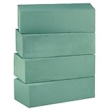 Supla 4 Pcs Floral Foam Wet Floral Foam Blocks Green Fresh Floral Bricks Foam Floral Arrangement Foam Kit for Florist Floral Arrangement - 9