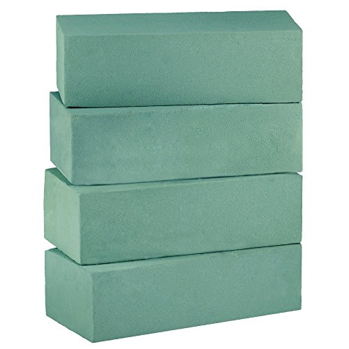 Supla 4 Pcs Floral Foam Wet Floral Foam Blocks Green Fresh Floral Bricks