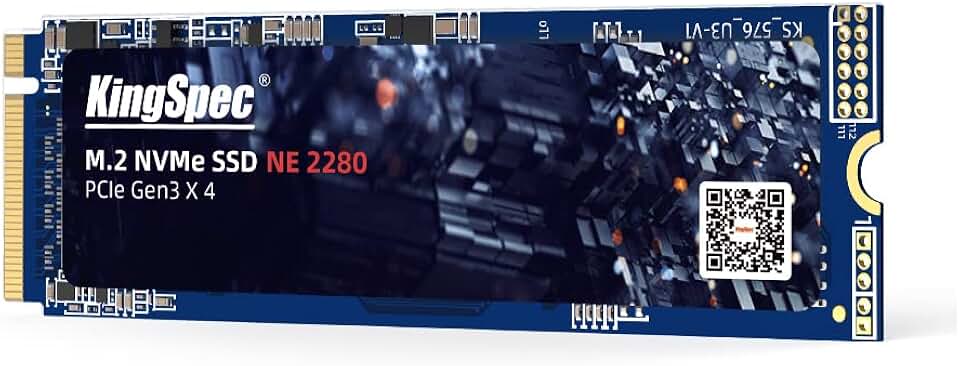 KingSpec SSD M.2 NVMe de 256 GB, SSD 2280 PCIe Gen3x4 para laptop/notebook (2280, 256 GB)