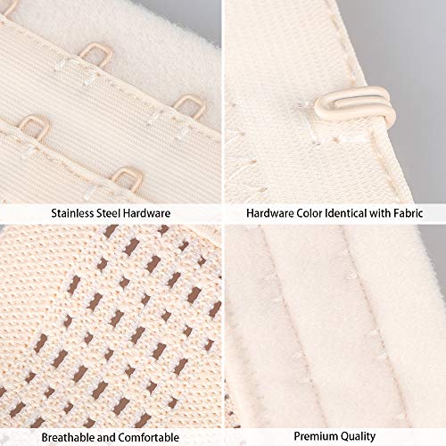 Aphlos New Version 12 Pack Flexible Bra Extender Strap 2/3/4 Hooks Adjustable Bra Strap 4 Assorted Colors #TOP1