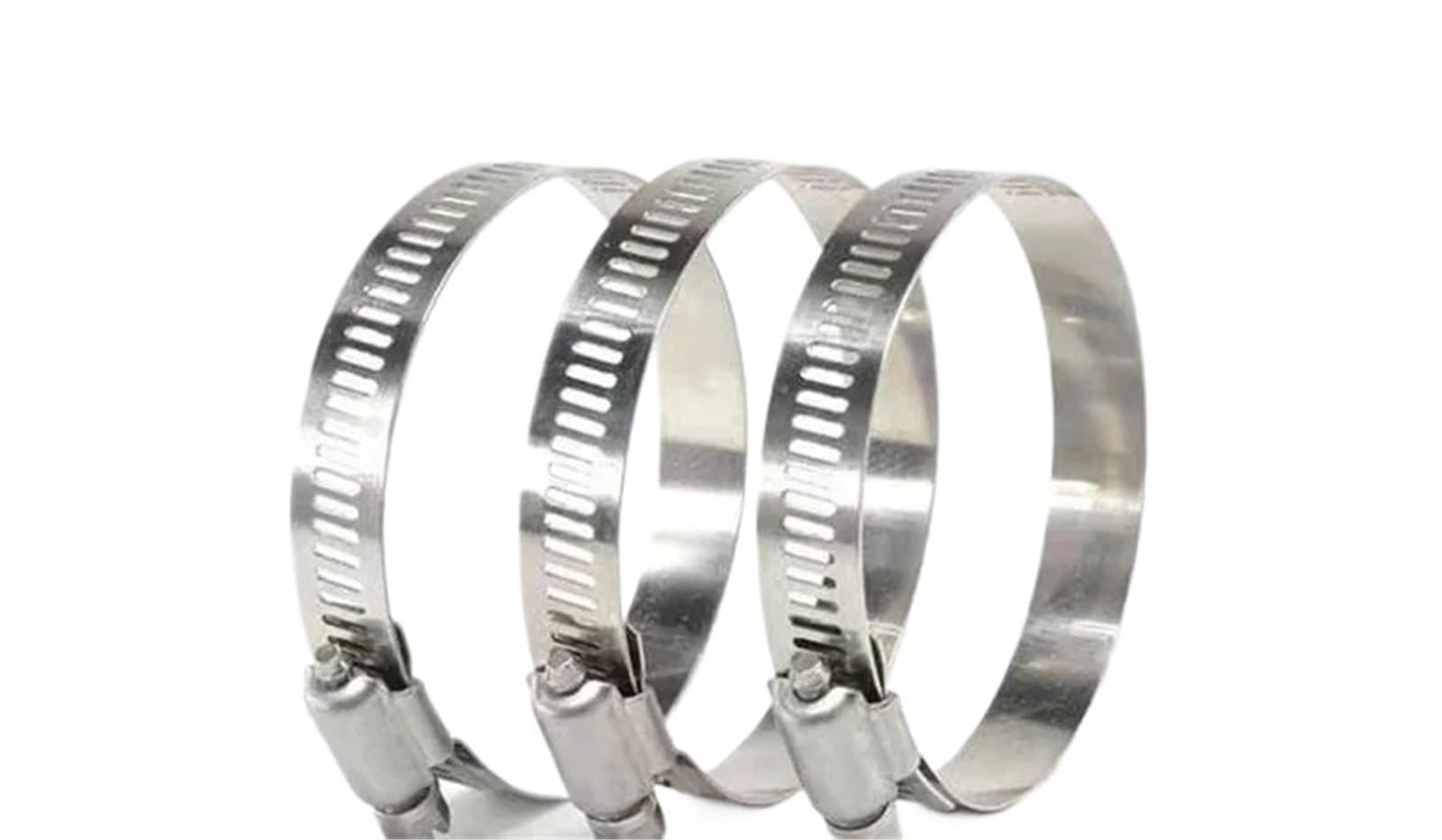 Hqycl One Color 60Pcs 8-38Mm Adjustable Stainless Steel Screw Band Hose Clamps Car Fuel Hose Clamps Pipe Clamps Worm Gear Clip Hose Clamps